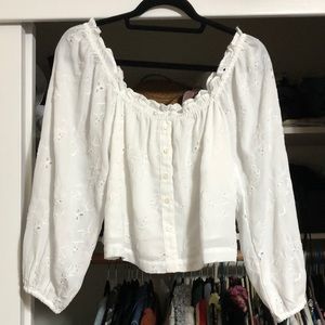 White off the shoulder top